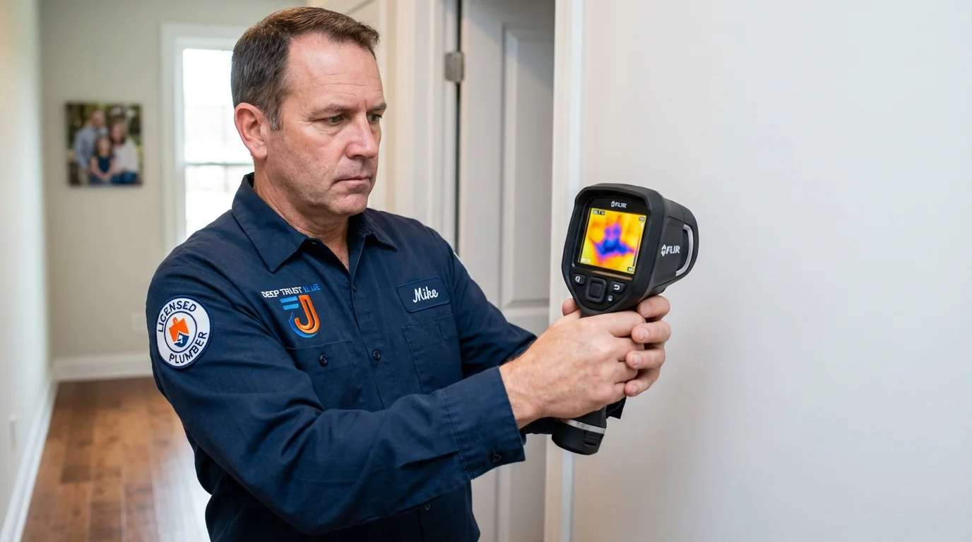 Thermal imaging leak detection by Johns Plumbing LLC in Dike